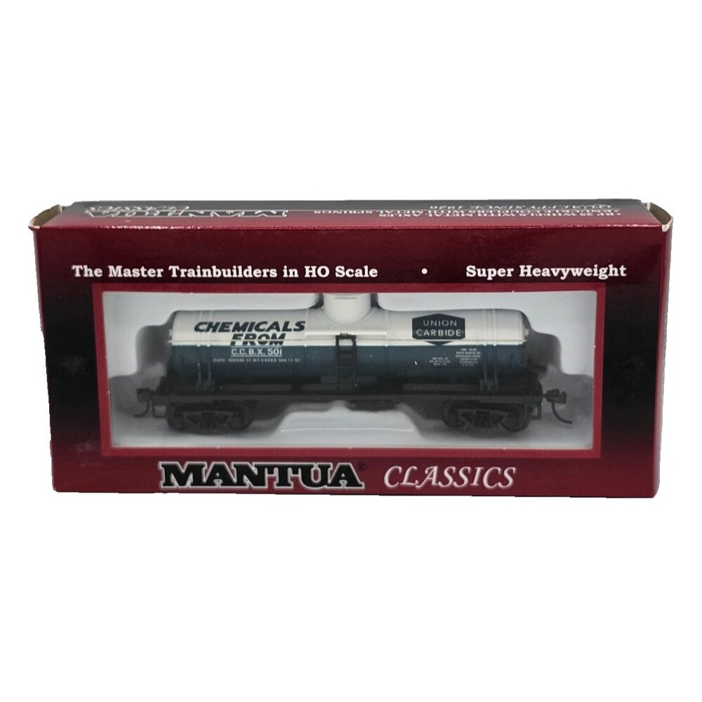 Mantua HO Scale Union Carbide 40' Single Dome Tank Train Railroad Car #732307
